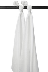 Meyco Swaddle 2-pack Muslin Uni - White - 120x120cm - Mari Kali Stores Cyprus